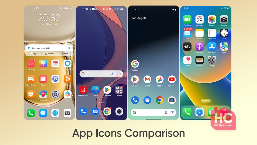 app icons comparison