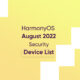 Huawei HarmonyOS August 2022 device