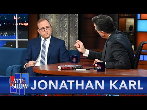 Jonathan Karl Dishes To Stephen Colbert About The Unreleased Photos Of Mike Pence Hiding From Rioters On January 6: 'He's Like Holed Up In A Basement'